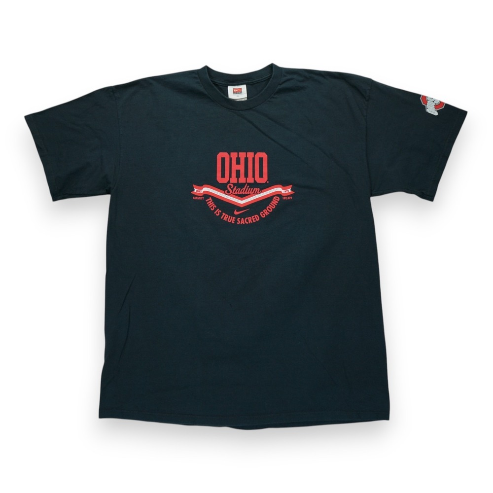 Vintage 00s Nike Ohio State "Let us bow our heads and play" T-Shirt Black XL